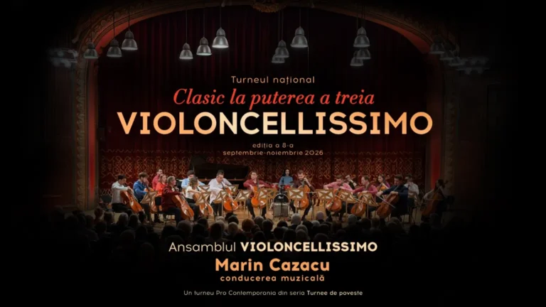 “Classic to the Power of Three” National Tour: Violoncellissimo returns this autumn with its 8th edition—a special anniversary edition for cellist Marin Cazacu.
